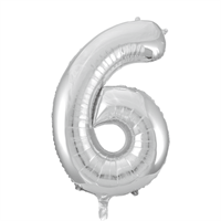 Folieballon  - Sølv 86 cm. 1 stk. Nr. 6